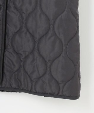 ANY L 【マフラー付き】キルトリバーシブルコート ブラック