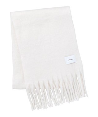 MOONBAT 【美人百花2月号/CanCam/andGIRL掲載】洗える ボリュームマフラー ソフトプレーン 幅40cm オフホワイト