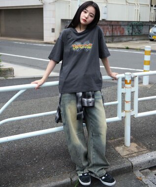 WEGO 【ユニセックス着用ITEM/MLサイズ展開】コンパクトフィットピグメントグラフィックT（SS） スミクロ