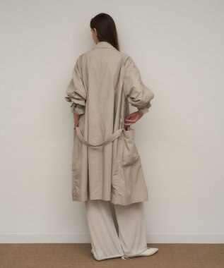 ATON LIGHT TC GABARDINE | ウォッシュトレンチコート - UNISEX BEIGE