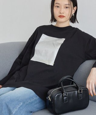 AMERICAN HOLIC ボックス箔プリントロングTシャツ