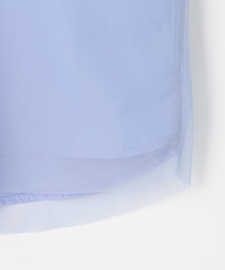 ANY L クロップドチュールコンビシャツ ブルー