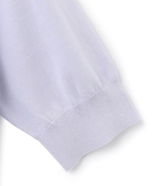 23区 L 【アンサンブル対応/洗える】プレミアム コットン 半袖 プルオーバー ライラック系