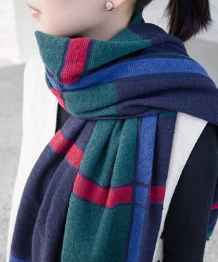 nitorito 【UNISEX】tanbo チェック柄 ストール navy
