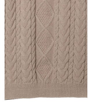 earth music&ecology 袖ファーケーブルミニワンピース Gray Beige