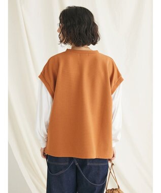 CRAFT STANDARD BOUTIQUE 起毛ワッフルレイヤード風プルオーバー Orange