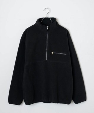 WEGO フリース ハーフZIPプルオーバー ブラック