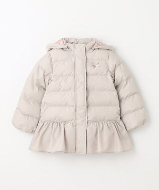 ANY KIDS 【洗濯機OK】中綿 リボン コート ベージュ