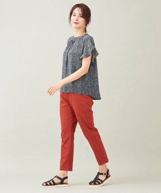 ANY 【ウエストゴム/ストレッチ/UVカット】大人の7daysデイリー パンツ オレンジ