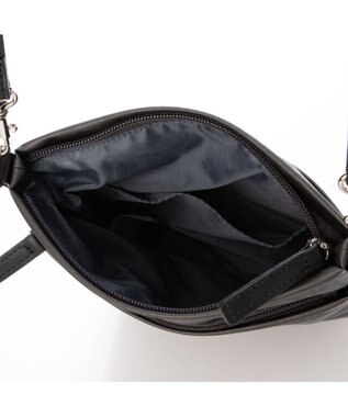 LA BAGAGERIE モノグラムデイリースマホポシェット ガンメタリック