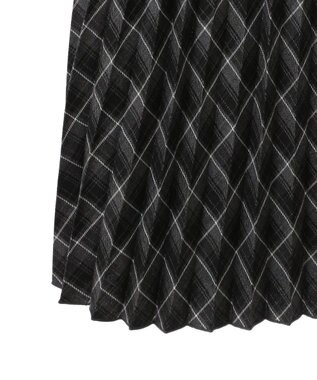 earth music&ecology すきな丈Ｔ／Ｒプリーツスカート Check Gray