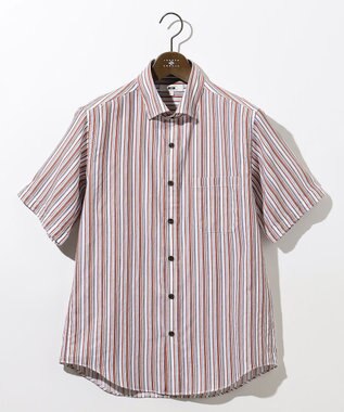  【キングサイズ・サステイナブル】ソアロンストライプ 半袖 シャツ