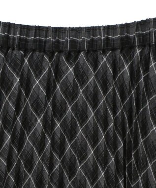 earth music&ecology すきな丈Ｔ／Ｒプリーツスカート Check Gray