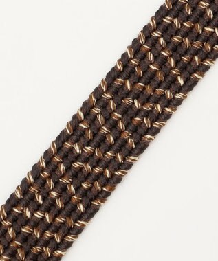 JOSEPH ABBOUD  【イタリア素材・ストレッチ・日本製】ストレッチメランジ ベルト ダークブラウン系