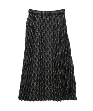 earth music&ecology すきな丈Ｔ／Ｒプリーツスカート Check Gray