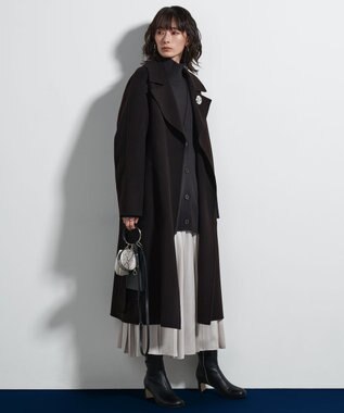 ICB 【洗える】レザーライクプリーツ スカート トープ系