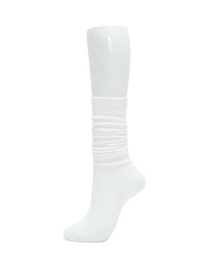 WEGO ローゲージゆるリブハイソックス ホワイト