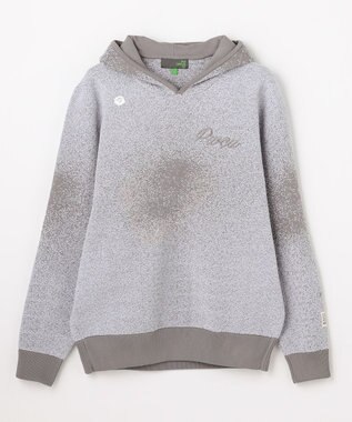 PW CIRCULUS 【手洗い洗濯可】【MEN】グラデーションニットフーディ ゴルフ グレー系