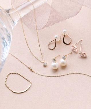 Phoebe 【K10】ツインバケットピアス　ローズゴールド ローズゴールド