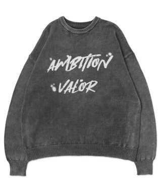 WEGO ヴィンテージウォッシュニットプルオーバー スミクロ