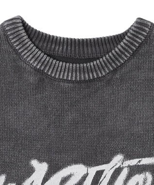 WEGO ヴィンテージウォッシュニットプルオーバー スミクロ