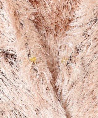 自由区 【カトリエムブーケ】Flower fur シャギーベスト ピンク