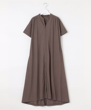 自由区 L 【WEB限定・洗える】ディフォームピケ ワンピース ブラウン系