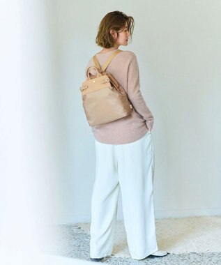 TOPKAPI 【Breath TOPKAPI】RIPPLE リプル ナイロン コンビ ベルト デザイン 3way リュック / バッグパック ベージュ