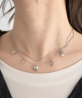 earth music&ecology レター２連ネックレス