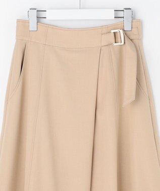 ANY SIS シャンブレーベルティッド スカート ライトベージュ