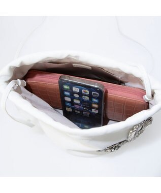 UNBILLION カカトゥ kakatoo / ビジュー付きドロストバッグ アイボリー