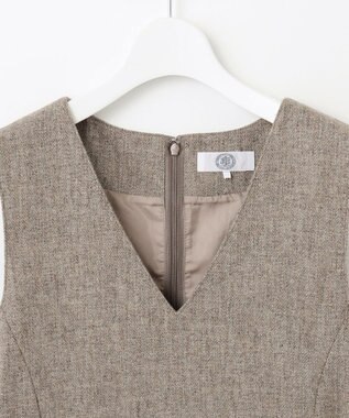 J.PRESS LADIES シャンブレーツイル ジャンパースカート ブラウン系