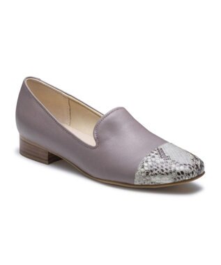 REGAL FOOT COMMUNITY 【リーガルレディース】F25M カジュアルスリッポンシューズ フラットシューズ グレーヘビ柄