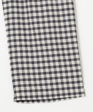 J.PRESS LADIES S 【洗える】アセVisギンガム イージー パンツ スレート×ベージュ系