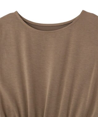 YECCA VECCA 【接触冷感】カットノースリーブワンピース Dark Beige