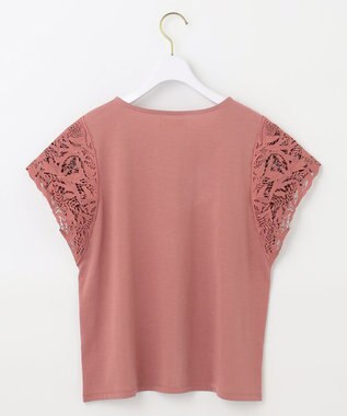 ANY SIS S 袖モチーフレース カットソー テラコッタ