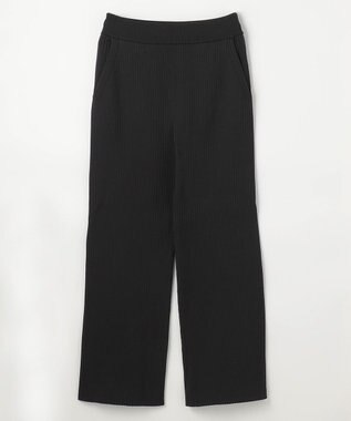 NAVE 【ReNAVE・手洗い可】スポンディッシュニットワイドリブパンツ ブラック系