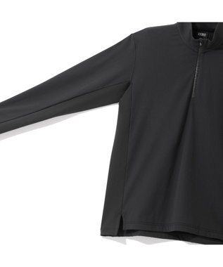 ZERO HALLIBURTON 【ストレッチ・UVカット】 Octa ハイブリッド ハーフジップモックネックトップス ZHG-M5A8 85125 ブラック