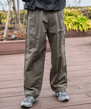 WHITE MAILS 【ユニセックス/軽量】COTTON PAPER  POPLIN DRAWSTRING ミリタリーパンツ カーキ