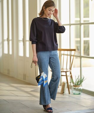 組曲 S 【WEB限定】セーターマシーン リラクシーニットTシャツ ネイビー系