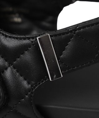 WEGO 【MLサイズ展開】厚底キルティングサンダル ブラック