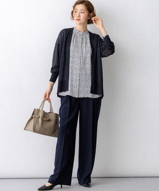 23区 S 【先行予約】カレイドスコーププリント バンドカラー ブラウス アイボリー系5