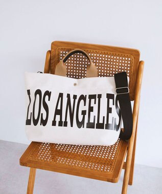 TOPKAPI 【Breath TOPKAPI】シティ プリント キャンバス 2way トートバッグ / A4対応 オフ