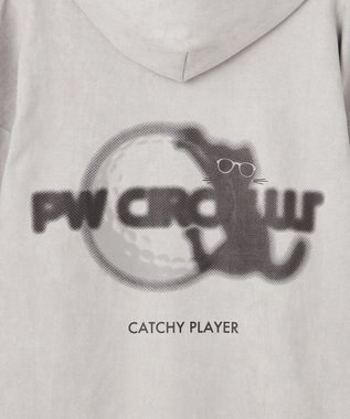 PW CIRCULUS 2025 NEW！【手洗い洗濯可】【MEN】キャットグラフィック スエードライク デタッチャブルフーディ ゴルフ グレー系