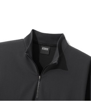 ZERO HALLIBURTON 【ストレッチ・UVカット】 Octa ハイブリッド ハーフジップモックネックトップス ZHG-M5A8 85125 ブラック