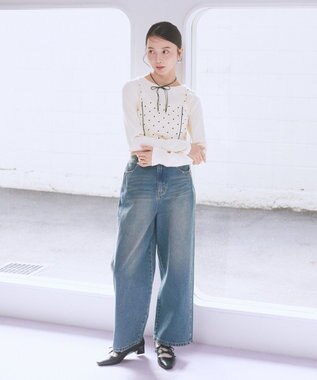 earth music&ecology Ｗリボンパンプス Black