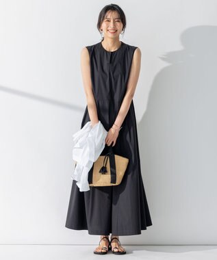 23区 【CLASSY.コラボ/洗える】シャツアンサンブル ワンピース ホワイト×ブラック