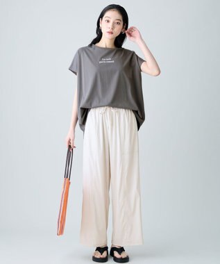 ANY ANYファンクションワイドフレンチスリーブTシャツ スレート