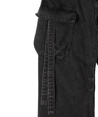 WEGO マルチポケットデニムパンツ デニムブラック