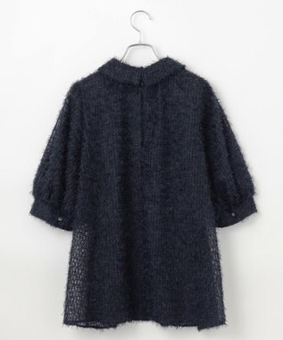 #Newans フィラッフィパフスリーブプラウス ネイビー